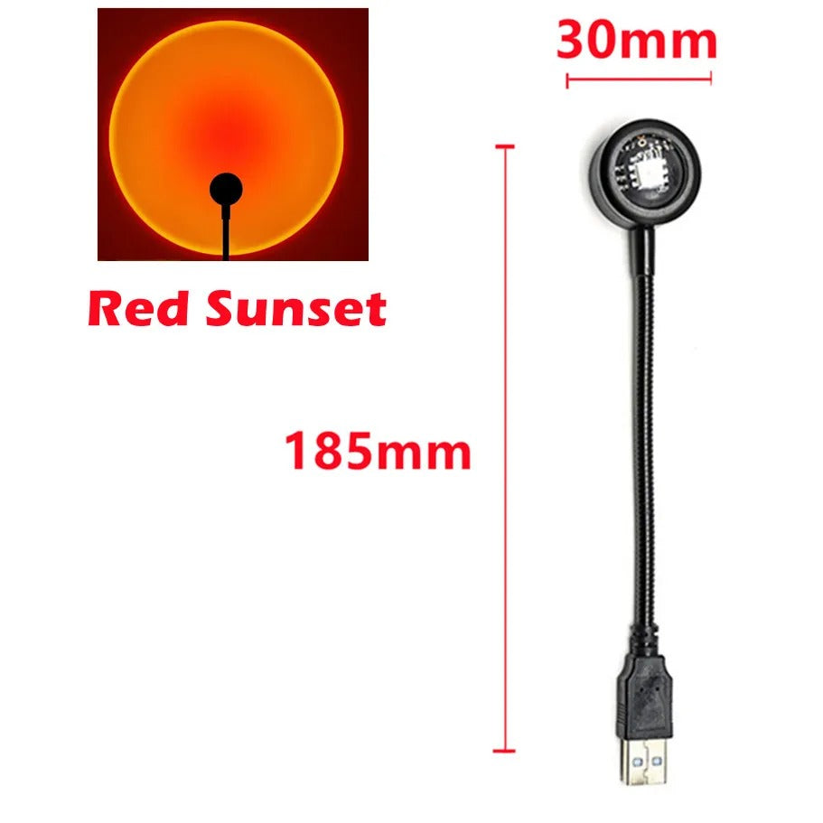 USB LED Lamp Projector - Transform - A. Red Sunset -ShopMallUniverse