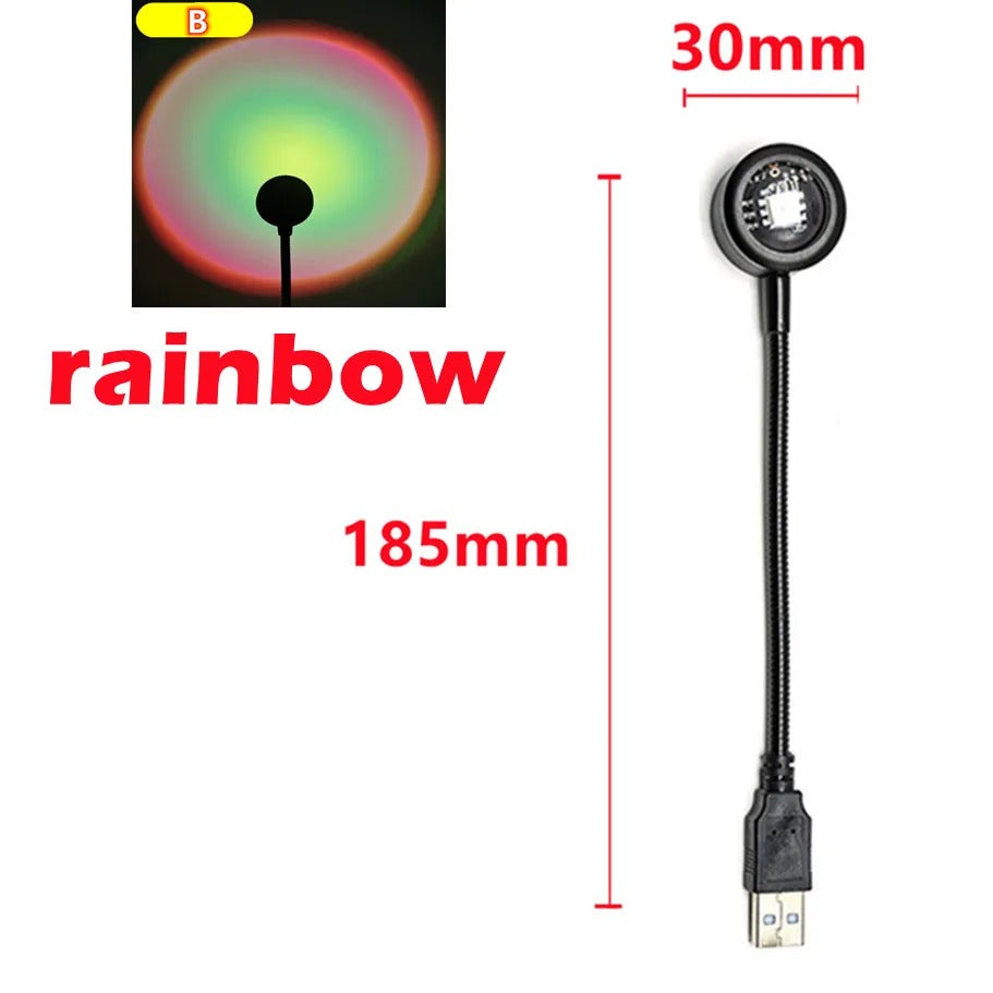 USB LED Lamp Projector - Transform - B. Rainbow -ShopMallUniverse