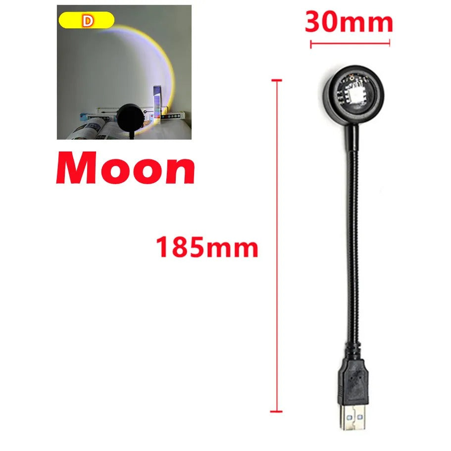 USB LED Lamp Projector - Transform - D. Moon -ShopMallUniverse