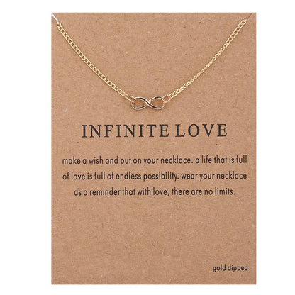 Stellar Whispers: Cosmic Pendant Necklaces With Message to Embrace Love, Luck, and Serenity - Infinite Love -ShopMallUniverse