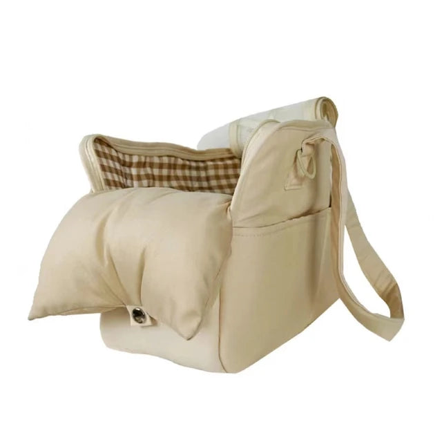 OneCute Pet Paws-on-the-Go: Stylish Portable Dog Carrier for Small Breeds - Medium / Beige Bag Pillow -ShopMallUniverse