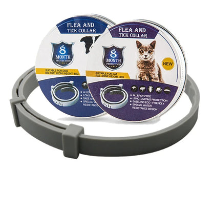 PestShield Pro: Adjustable Flea & Tick Prevention Collar for Dogs and Cats - Gray 1pc / Dog/70cm/27.56In -ShopMallUniverse