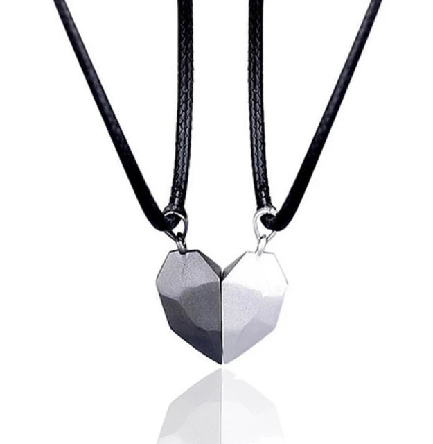 LoveSync EKG Heartbeat Magnetic Couple Necklace Set