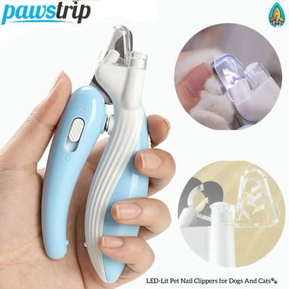 Pawstrip™ IllumiTrim: LED-Lit Pet Nail Clippers for Dogs And Cats -ShopMallUniverse