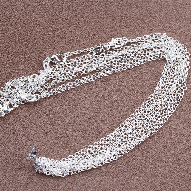 Premium 925 Sterling Silver Chain Necklace: Elegance in Every Inch