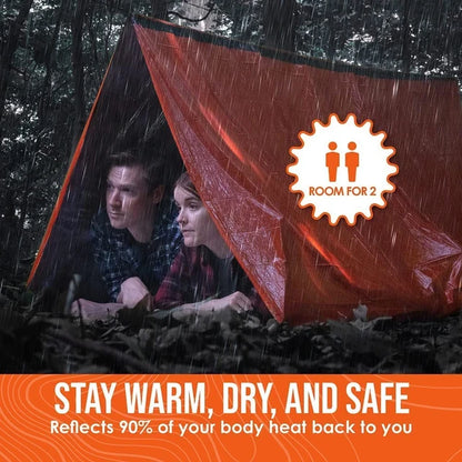 Ultimate Emergency Shelter Kit: Mylar Tube Tent, Sleeping Bag, & SOS Thermal Blanket - Your Essential Outdoor Survival Tent Gear! -ShopMallUniverse