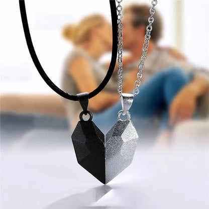 LoveSync EKG Heartbeat Magnetic Couple Necklace Set