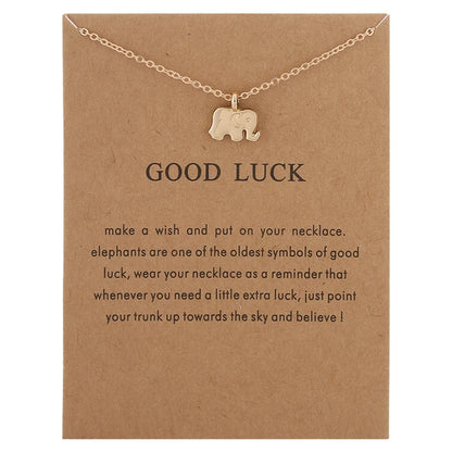 Stellar Whispers: Cosmic Pendant Necklaces With Message to Embrace Love, Luck, and Serenity - Good Luck 2 -ShopMallUniverse