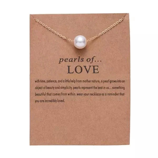 Stellar Whispers: Cosmic Pendant Necklaces With Message to Embrace Love, Luck, and Serenity - Pearls of Love -ShopMallUniverse