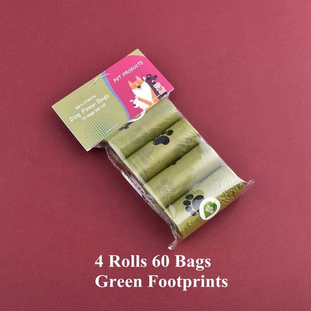 BioBase Scented Pet Waste Solution: Eco-Friendly Dog Poop Bags & Dispenser Combo - 4 Rolls/ 60Bags -ShopMallUniverse