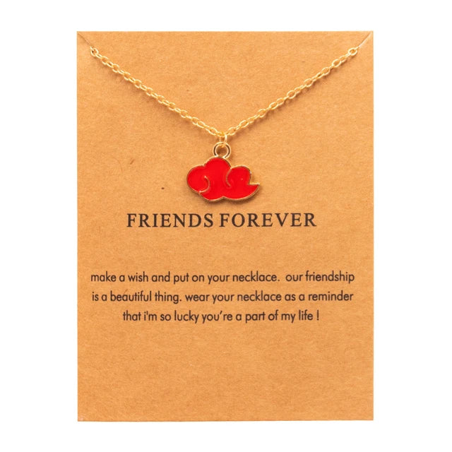 Stellar Whispers: Cosmic Pendant Necklaces With Message to Embrace Love, Luck, and Serenity - Friends Forever -ShopMallUniverse