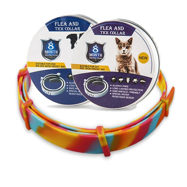 PestShield Pro: Adjustable Flea & Tick Prevention Collar for Dogs and Cats - Colorful 1pc / Cat/38cm/14.96In -ShopMallUniverse