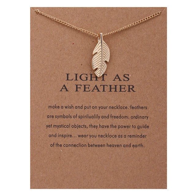 Stellar Whispers: Cosmic Pendant Necklaces With Message to Embrace Love, Luck, and Serenity - Light As A Feather -ShopMallUniverse