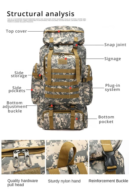 Rilibegan Elite Tactical Camouflage Military Backpack - Unleash Your Adventure -ShopMallUniverse