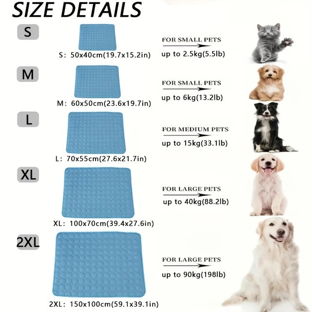 ChillPaws Extra Large Cooling Mat: The Ultimate Summer Comfort for Dogs and Cats -ShopMallUniverse