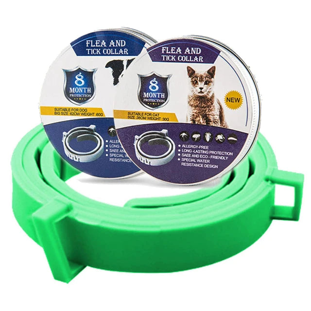 PestShield Pro: Adjustable Flea & Tick Prevention Collar for Dogs and Cats - Green 1pc / Cat/38cm/14.96In -ShopMallUniverse