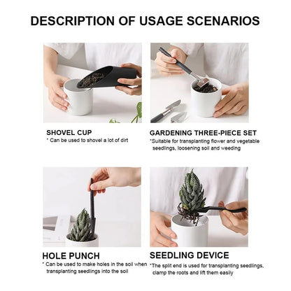 13-Piece Garden Planter Kit: Succulent Plants Tools & Mini Hand Tools Set -ShopMallUniverse