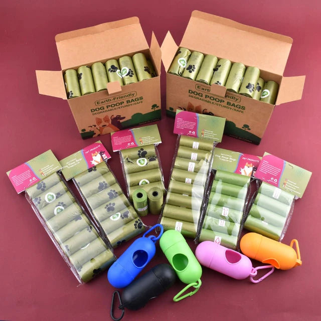 BioBase Scented Pet Waste Solution: Eco-Friendly Dog Poop Bags & Dispenser Combo -ShopMallUniverse