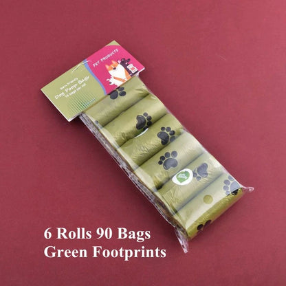 BioBase Scented Pet Waste Solution: Eco-Friendly Dog Poop Bags & Dispenser Combo - 6 Rolls/ 90Bags -ShopMallUniverse