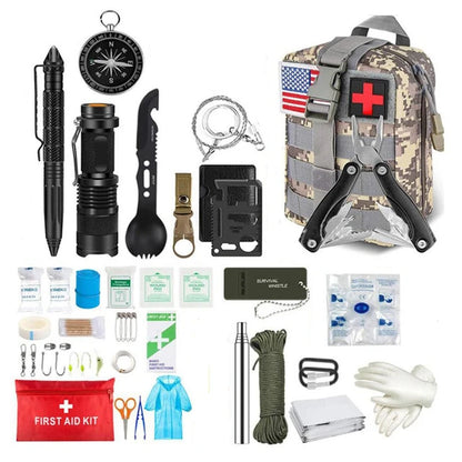 Elite Tactical Response Kit: Comprehensive Survival & First Aid System for Outdoor Adventures - Camo#2 -ShopMallUniverse