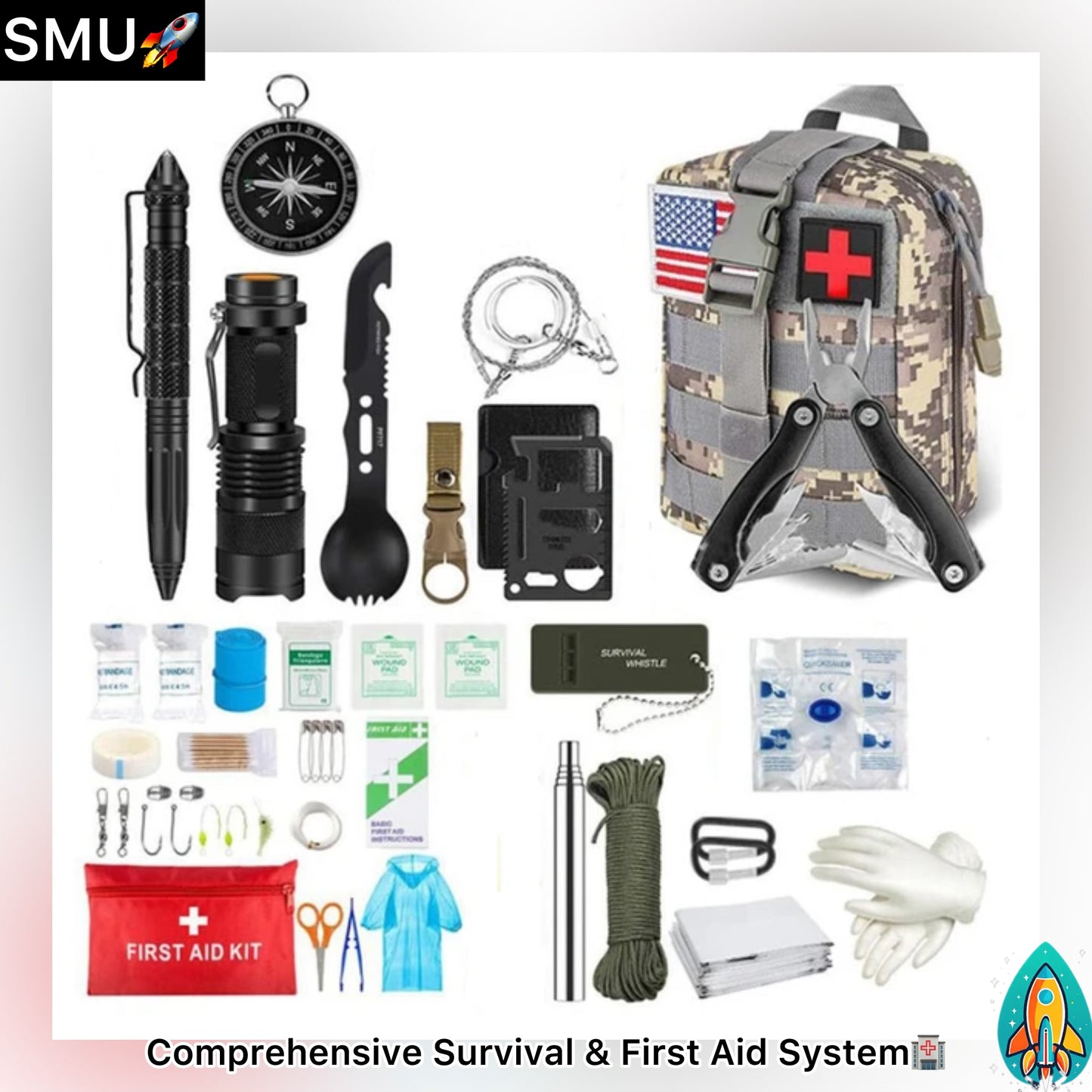 Elite Tactical Response Kit: Comprehensive Survival & First Aid System for Outdoor Adventures -ShopMallUniverse