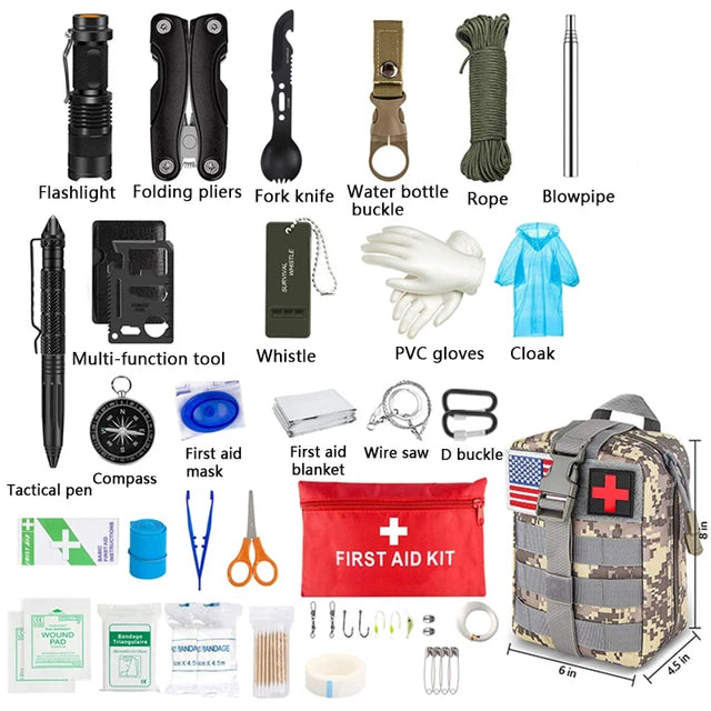 Elite Tactical Response Kit: Comprehensive Survival & First Aid System for Outdoor Adventures -ShopMallUniverse