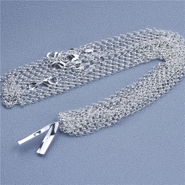 Premium 925 Sterling Silver Chain Necklace: Elegance in Every Inch