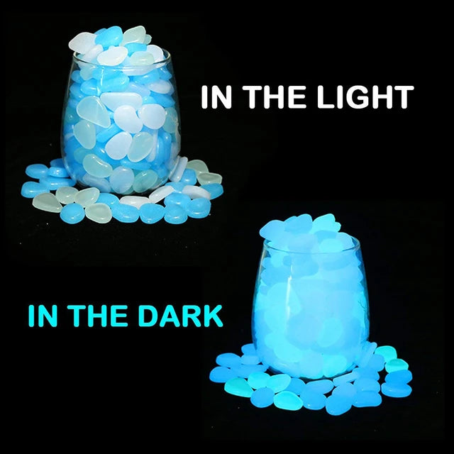 500-Piece Glow-in-the-Dark Garden Pebbles For An Enchanting Decor -ShopMallUniverse