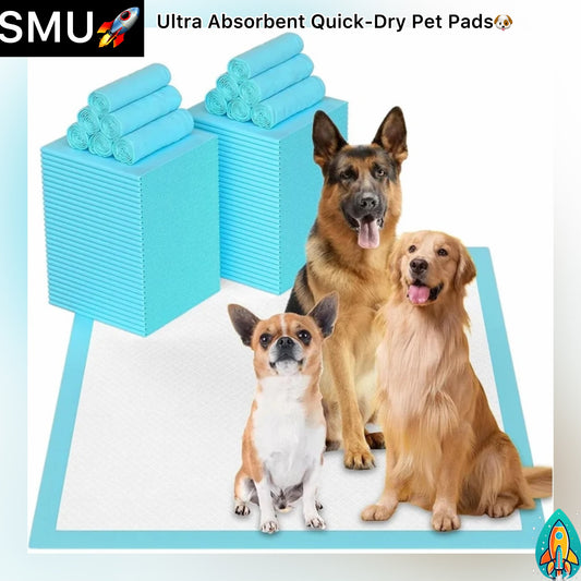 Ultra Absorbent Quick-Dry Pet Pads – Disposable, Healthy Nappy Mats for Dogs & Cats