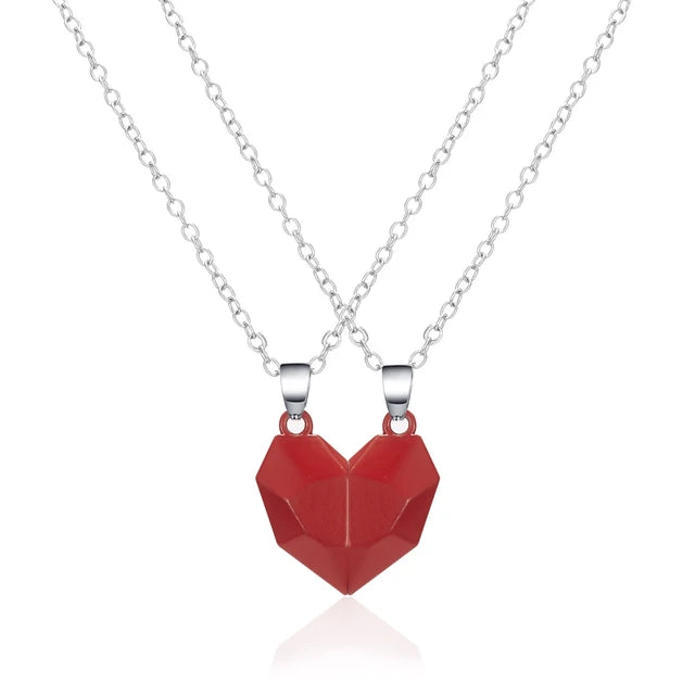 LoveSync EKG Heartbeat Magnetic Couple Necklace Set