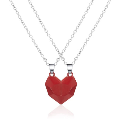 LoveSync EKG Heartbeat Magnetic Couple Necklace Set