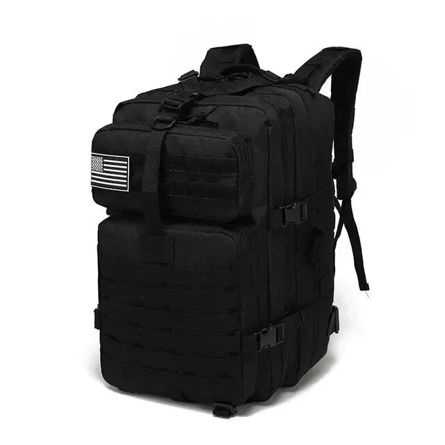 Elite Expedition: Tactical Camouflage Hiking Backpack - Dominate the Outdoors - Black -ShopMallUniverse