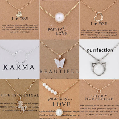 Stellar Whispers: Cosmic Pendant Necklaces With Message to Embrace Love, Luck, and Serenity -ShopMallUniverse