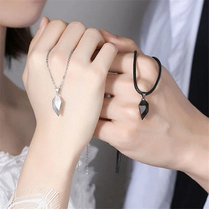 LoveSync EKG Heartbeat Magnetic Couple Necklace Set