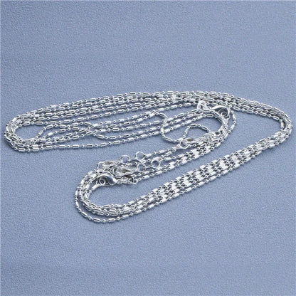 Premium 925 Sterling Silver Chain Necklace: Elegance in Every Inch