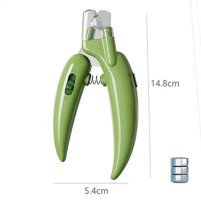 Pawstrip™ IllumiTrim: LED-Lit Pet Nail Clippers for Dogs And Cats - Green -ShopMallUniverse