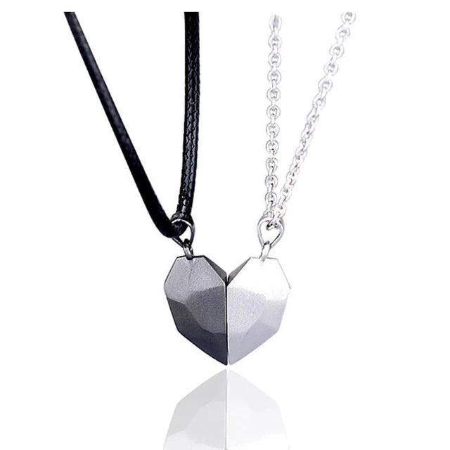 LoveSync EKG Heartbeat Magnetic Couple Necklace Set