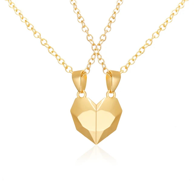 LoveSync EKG Heartbeat Magnetic Couple Necklace Set