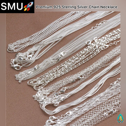 Premium 925 Sterling Silver Chain Necklace: Elegance in Every Inch