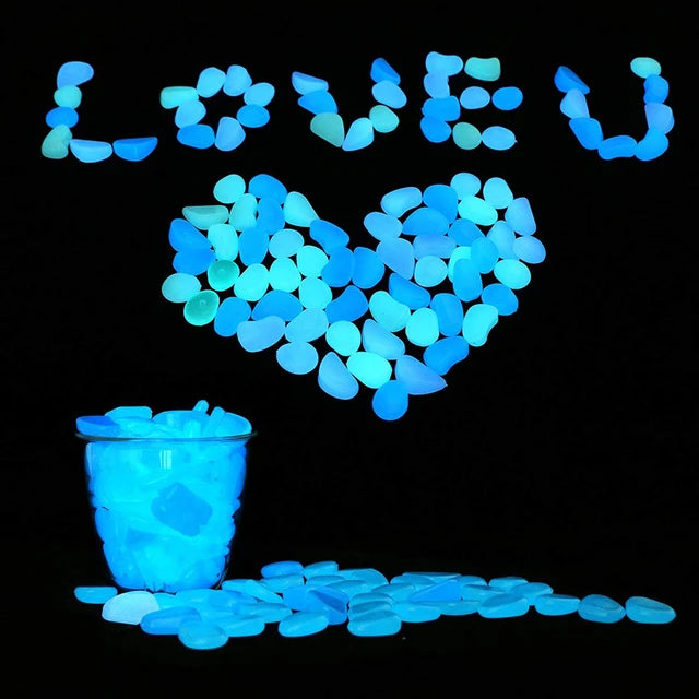 500-Piece Glow-in-the-Dark Garden Pebbles For An Enchanting Decor -ShopMallUniverse