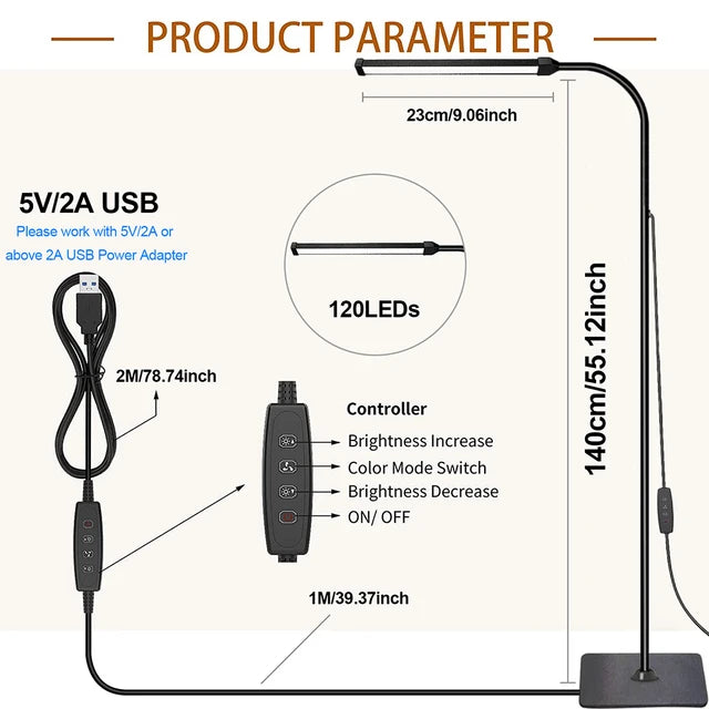 Adjustable LED Floor Lamp with Dimmable Adjustable Neck - Elevate Your Space with Beautiful Lighting -ShopMallUniverse