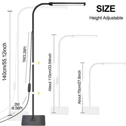 Adjustable LED Floor Lamp with Dimmable Adjustable Neck - Elevate Your Space with Beautiful Lighting -ShopMallUniverse