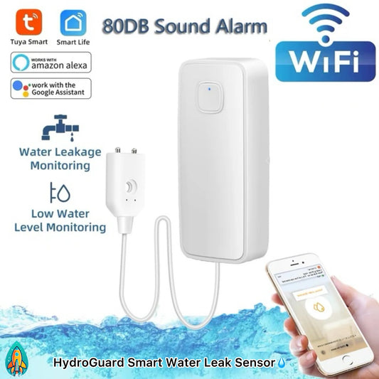 HydroGuard Smart Water Leak Sensor: Advanced Flood Detection and Remote Monitoring System -ShopMallUniverse