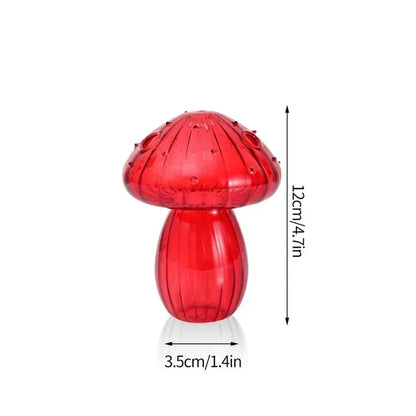 Mystical Mushroom Grove: Artistic Glass Hydroponic Terrarium Vase - Vase.A2 -ShopMallUniverse