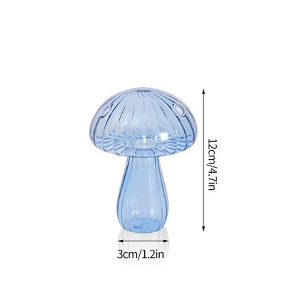 Mystical Mushroom Grove: Artistic Glass Hydroponic Terrarium Vase - Vase.A7 -ShopMallUniverse