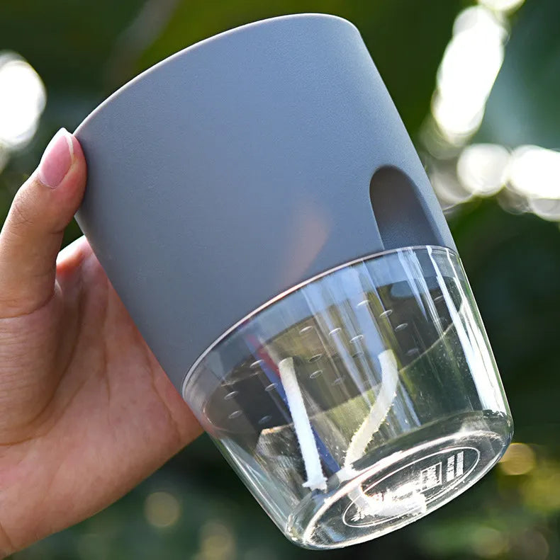 Transparent Self Watering Flower Pot -ShopMallUniverse