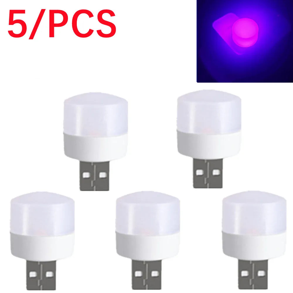 5Pcs USB LED Plug Light - 5PCS-Purple Light -ShopMallUniverse