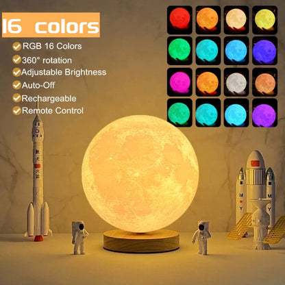 Non-Levitating 3D Moon Lamp Light - 12cm / TypeC/ 16Colors -ShopMallUniverse