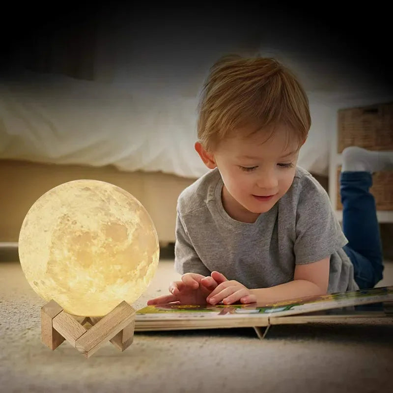 Non-Levitating 3D Moon Lamp Light -ShopMallUniverse