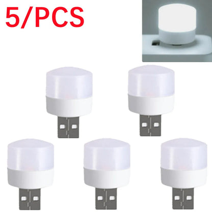 5Pcs USB LED Plug Light - 5PCS-White Light -ShopMallUniverse